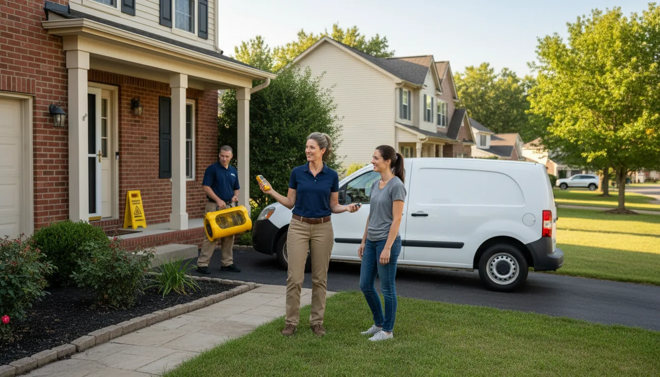 Residential water damage restoration in Stratton, ME